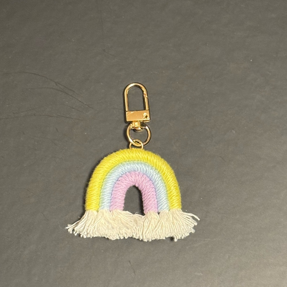 Rainbow Keychain with Tassels